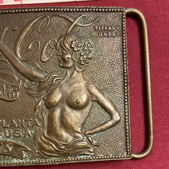 Tiffany Vintage Coca-Cola Artistic Bronze Belt Buckle - Picture 6 of 6